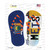 NY Flag|Mets Strip Art Wholesale Novelty Flip Flops Sticker Decal