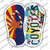 AZ Flag|Coyotes Strip Art Wholesale Novelty Flip Flops Sticker Decal