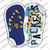 WI Flag|Packers Strip Art Wholesale Novelty Flip Flops Sticker Decal