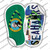 WA Flag|Seahawks Strip Art Wholesale Novelty Flip Flops Sticker Decal