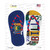 NY Flag|Bills Strip Art Wholesale Novelty Flip Flops Sticker Decal