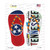 TN Flag|Tennessee Strip Art Wholesale Novelty Flip Flops Sticker Decal