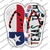 TX Flag|Texas Tech Strip Art Wholesale Novelty Flip Flops Sticker Decal