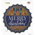 Merry Christmas Blue Bow Wholesale Novelty Bottle Cap Sticker Decal