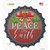 Peace On Earth Bow Wreath Wholesale Novelty Bottle Cap Sticker Decal