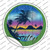 Salty Beach Scene Wholesale Novelty Circle Sticker Decal