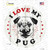 I Love My Pug Wholesale Novelty Circle Sticker Decal