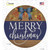 Merry Christmas Blue Bow Wholesale Novelty Circle Sticker Decal