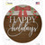 Happy Holidays Bow Wreath Wholesale Novelty Circle Sticker Decal