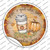 Pumpkin and Latte Wholesale Novelty Circle Sticker Decal
