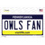 Owls Fan PA Wholesale Novelty Sticker Decal