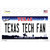 Texas Tech Fan TX Wholesale Novelty Sticker Decal