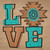 Love Turquoise Wholesale Novelty Square Sticker Decal