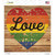 Love Distressed Rainbow Wholesale Novelty Square Sticker Decal