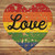 Love Distressed Rainbow Wholesale Novelty Square Sticker Decal