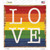 Love Quadrent Rainbow Wholesale Novelty Square Sticker Decal