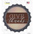 Give Thanks Wood Plank Wholesale Novelty Bottle Cap Sticker Decal