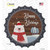 Happy Holidays Polar Bear Wholesale Novelty Bottle Cap Sticker Decal