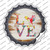 Love Colorful Chicken Wholesale Novelty Bottle Cap Sticker Decal