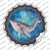 Humpback Whale Blue Wholesale Novelty Bottle Cap Sticker Decal