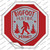 Bigfoot Hunter Permit Red Wholesale Novelty Octagon Sticker Decal