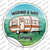 Husband & Wife Camping Wholesale Novelty Circle Sticker Decal