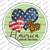 America Land Of The Free Hearts Wholesale Novelty Circle Sticker Decal