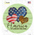 America Land Of The Free Hearts Wholesale Novelty Circle Sticker Decal