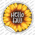 Hello Fall Sunflower Wholesale Novelty Circle Sticker Decal