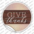 Give Thanks Wood Plank Wholesale Novelty Circle Sticker Decal