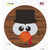 Turkey Face Top Hat Wholesale Novelty Circle Sticker Decal