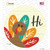 Turkey Says Hi Wholesale Novelty Circle Sticker Decal