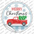 Merry Christmas Truck With Tree Wholesale Novelty Circle Sticker Decal