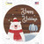 Happy Holidays Polar Bear Wholesale Novelty Circle Sticker Decal