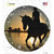 Horse Rider Silhouette Sunset Wholesale Novelty Circle Sticker Decal