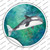 Whale Aqua Wholesale Novelty Circle Sticker Decal