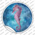 Seahorse Blue Wholesale Novelty Circle Sticker Decal