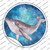 Humpback Whale Blue Wholesale Novelty Circle Sticker Decal