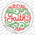 Faith Christmas Wholesale Novelty Circle Sticker Decal