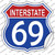 Interstate 69 Wholesale Novelty Highway Shield Sticker Decal