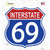 Interstate 69 Wholesale Novelty Highway Shield Sticker Decal