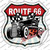 Black Hot Rod Flame Route 66 Wholesale Novelty Highway Shield Sticker Decal