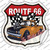 Orange Hot Rod Route 66 Wholesale Novelty Highway Shield Sticker Decal