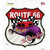 Purple Hot Rod Flame Route 66 Wholesale Novelty Highway Shield Sticker Decal