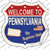 Pennsylvania Established Wholesale Novelty Highway Shield Sticker Decal