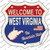 West Virginia Established Wholesale Novelty Highway Shield Sticker Decal