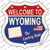 Wyoming Established Wholesale Novelty Highway Shield Sticker Decal