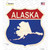 Alaska Silhouette Wholesale Novelty Highway Shield Sticker Decal