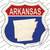 Arkansas Silhouette Wholesale Novelty Highway Shield Sticker Decal