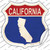 California Silhouette Wholesale Novelty Highway Shield Sticker Decal